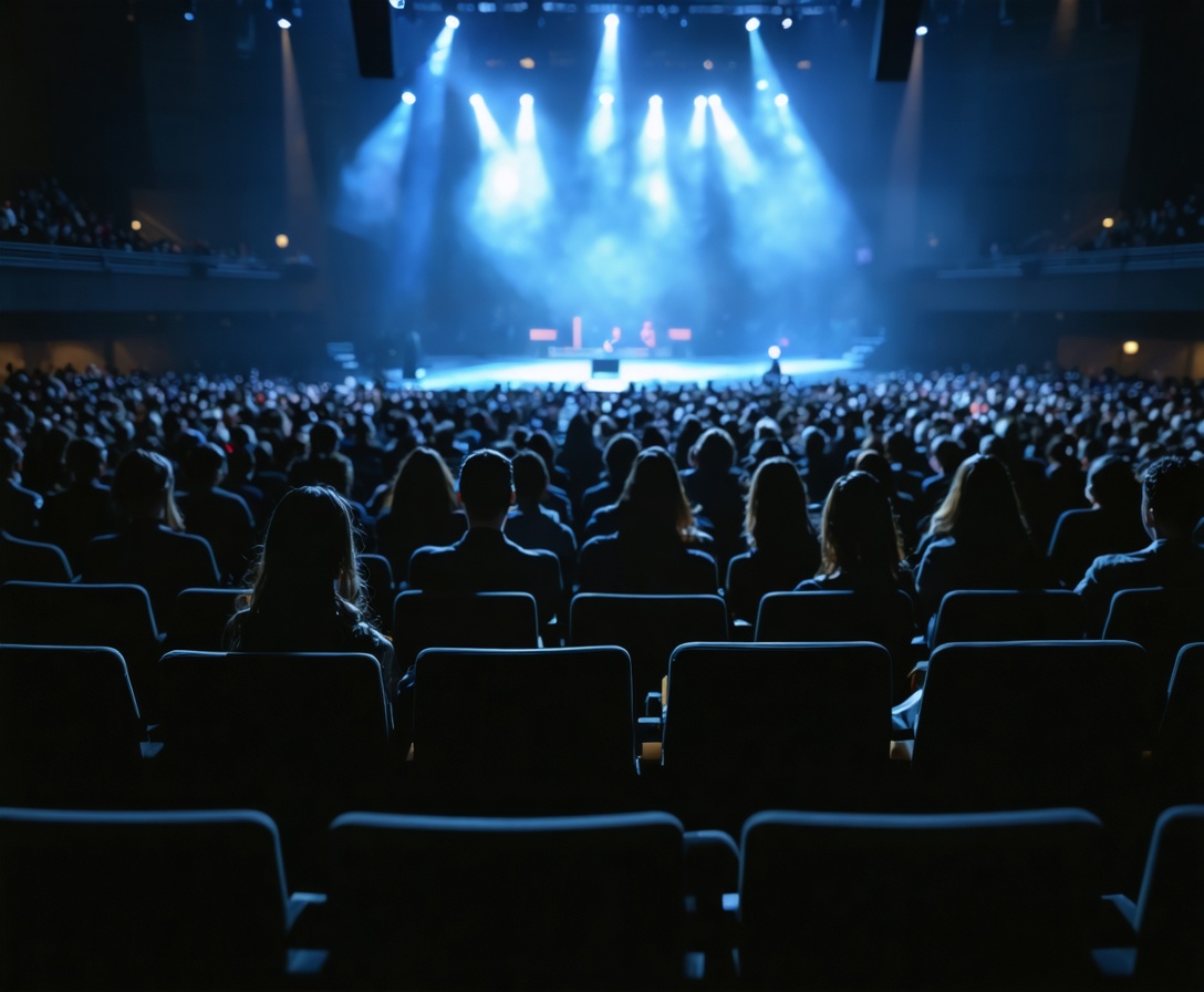 View of an engaged audience in an auditorium