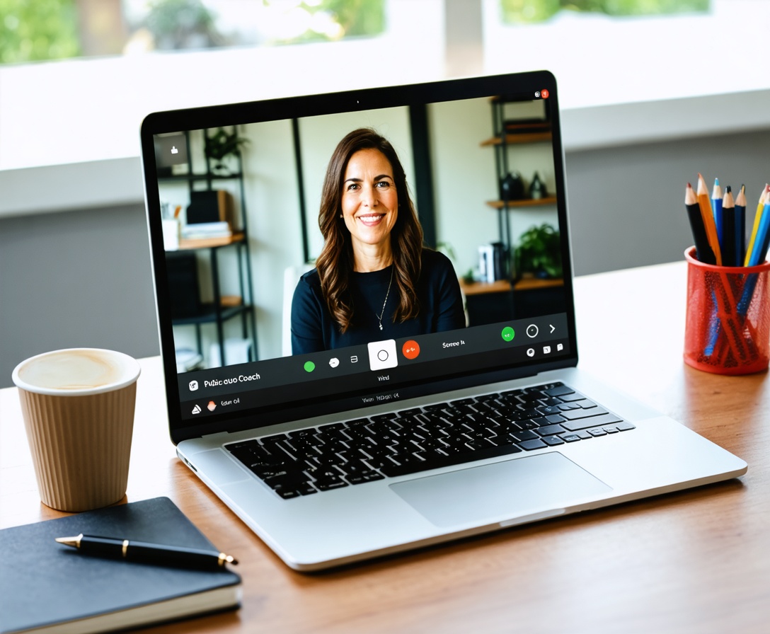 Person participating in a digital coaching session