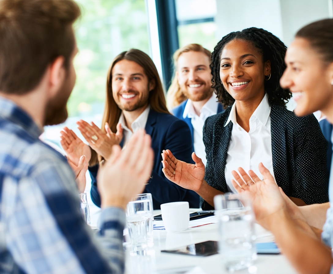 Corporate workshop group participating in an activity